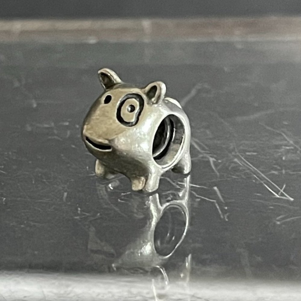 Pandora dog Sterling Silver Charm Retired 925 ALE